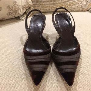 LK Bennett Brown Velvet & Satin shoes